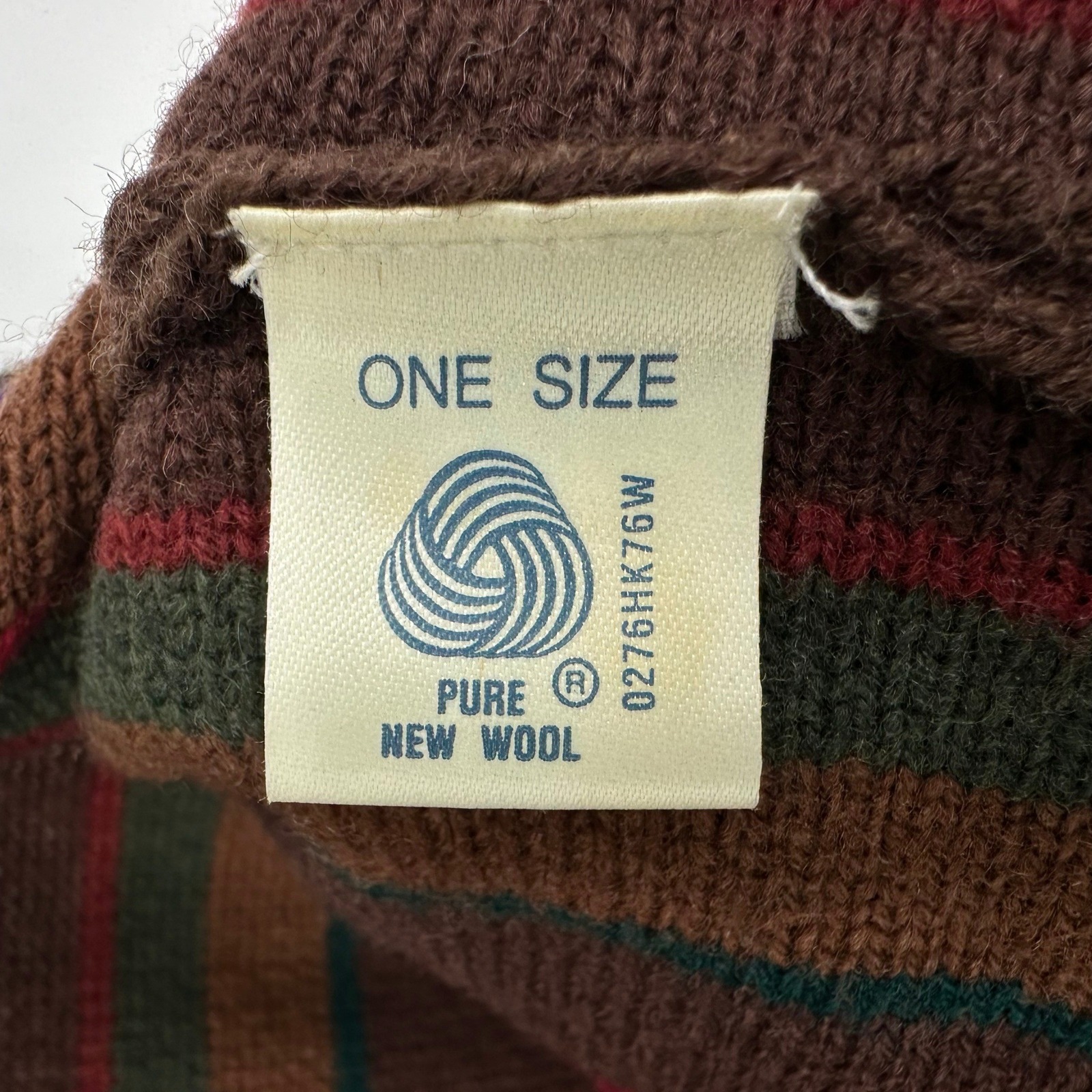 Debenhams Pure New Lambs Wool Striped Open Front Cardigan Poncho Brown Red Green — image 4 of 7